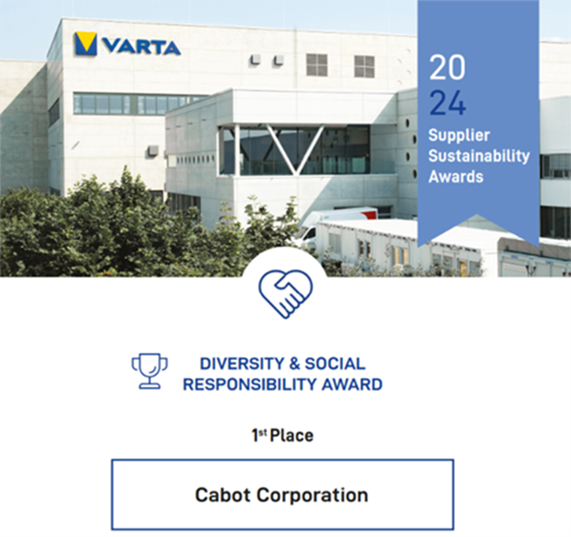 VARTA AG 2024 Supplier Sustainability Award
